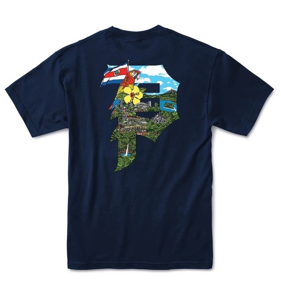 NWT Primitive Costa Rica 🇨🇷 navy shortsleeve tee - Picture 1 of 6